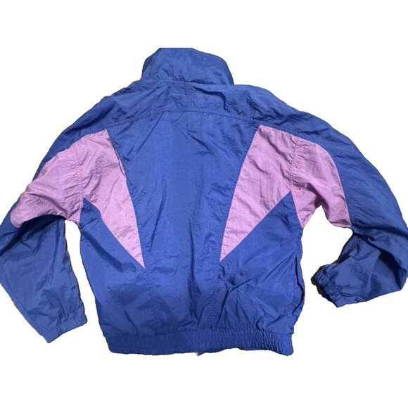 Adidas Vtg Retro 90s 80s Men Purple Track Jacket Small trefoil 6493 Lined Nylon - Picture 14 of 14